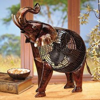 KensingtonRow Home Collection Electric Fans - Trumpeting Elephant Dual Speed Electric Table Fan - Portable Elephant Fan - B013E651QY